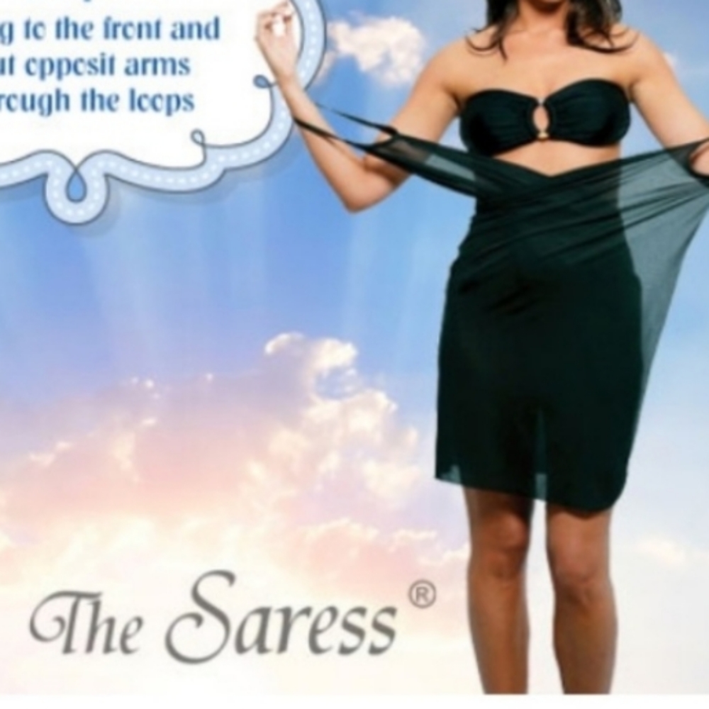 Saress. original swim sarong pink large